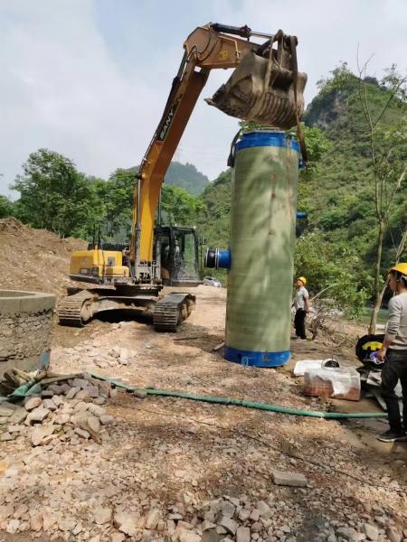 沈阳雅安芦山一体化提升泵施工现场